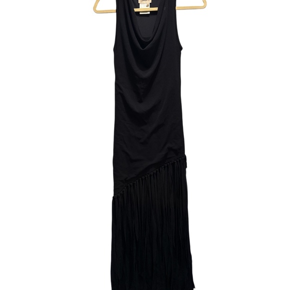 Fuzzi Black dress with fringe, worn once - Picture 1 of 3